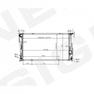 Фото автозапчасти радиатор 135/335/X1 35ix, AT, EDA\\\Cooling BMW 1 (E81/E82E/E87/E88), 09.04 - 10.13 (17117547059) SIGNEDA RA60832Q (фото 1)