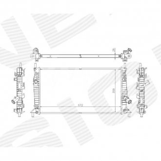 Фото автозапчасти радиатор 1.4L, 1.6L, 1.6TDCI, 1.8L, 1.8TDCI, 2.0D, 2.0TDCI, MT/AT, EDA\\\Cooling FORD C-MAX, 07 - 10 (1354177) SIGNEDA RA62017Q