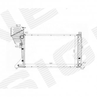 Фото автозапчасти радиатор MT MERCEDES BENZ SPRINTER, 02.95 - 02.00 (9015003600) SIGNEDA RA62519A