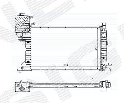 Фото автозапчасти радиатор MERCEDES BENZ SPRINTER, 02.95 - 02.00 (9015002400) SIGNEDA RA62685