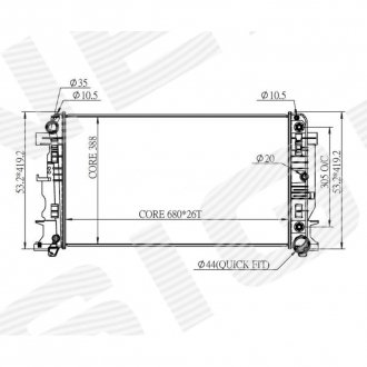 Фото автозапчасти радиатор 2.1 CDi, 3.0CDI, 3.5 V6, AT MERCEDES BENZ SPRINTER, 01.18 - (A9065000302) SIGNEDA RA627062