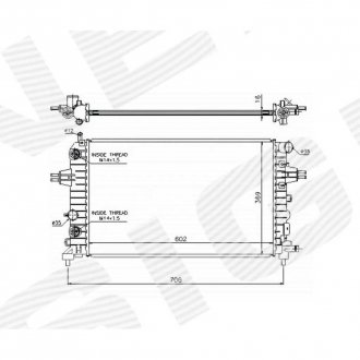 Фото автозапчастини радіатор AT, EDA\\\Cooling OPEL ASTRA (G), 98 - 04 (1300265) SIGNEDA RA63027A