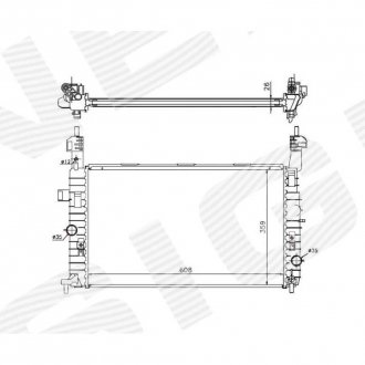 Фото автозапчасти радиатор MT, EDA\\\Cooling OPEL MERIVA (A), 05.03 - 05.06 (1300254) SIGNEDA RA63087Q