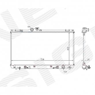 Фото автозапчасти радиатор EDA\\\Cooling LEXUS IS200/300, 00 - 05 (1640070620) SIGNEDA RA64653Q