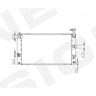 Фото автозапчасти радиатор RKSD1/2/3/4/5 TOYOTA PRIUS, 04 - 09 (1604121280) SIGNEDA RA646809