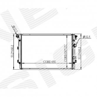 Фото автозапчасти радиатор 1.4TSI, 1.8TSI, 2.0TDI, 2.0TFSI SEAT ALHAMBRA, 09 - 15 (5N0121253F) SIGNEDA RA65015Q