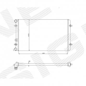 Фото автозапчасти радиатор MT/AT, EDA\\\Cooling AUDI A3 (8L), 00 - 03 (1J0121253H) SIGNEDA RA65201Q