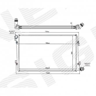 Фото автозапчасти радиатор H=399cm, EDA\\\Cooling AUDI A3 (8P), 03 - 08 (1K0121251AK) SIGNEDA RA65292Q