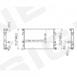 Фото автозапчасти радиатор 1.2TSI, EDA\\\Cooling AUDI A3 (8P), 03 - 08 (1K0121251CL) SIGNEDA RA65295Q