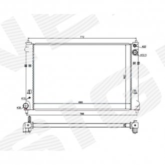 Фото автозапчасти радиатор 3.0L, MT/AT MAZDA MPV VAN (LW), 05.04 - 03.06 (AJ5115200B) SIGNEDA RA68511Q