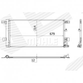 Фото автозапчасти радиатор кондиционера SIGNEDA RC108586MH