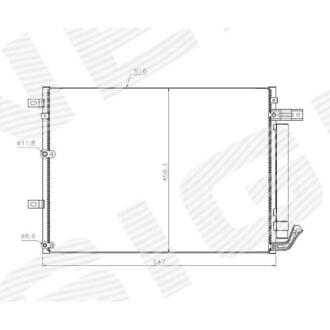 Фото автозапчасти радиатор кондиционера EDA\\\Cooling JEEP CHEROKEE (KL), 14 - 18 (52014775AB) SIGNEDA RC39024