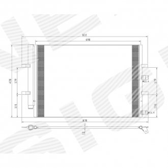 Фото автозапчасти радиатор кондиционера 2.2TDCI, 3.2L, 3.5L, 3.7L, EDA\\\Cooling FORD TRANSIT, 19 - (BK2Z19712A) SIGNEDA RC4459