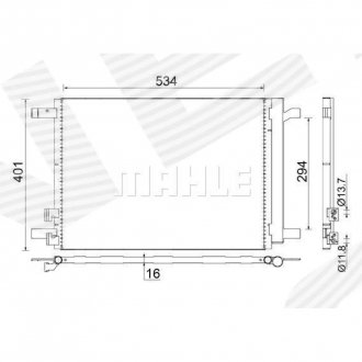 Фото автозапчастини радіатор кондиціонера | vw passat (b7, euro type), 11 - 14 SIGNEDA RC554308MH