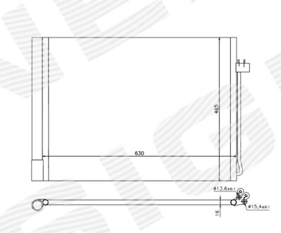 Фото автозапчасти радиатор кондиционера SIGNEDA RC940058