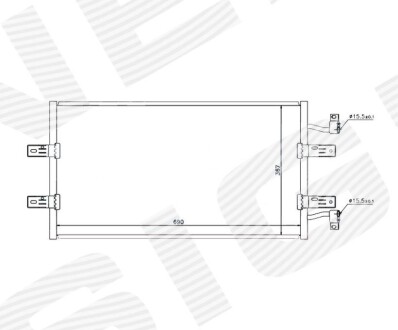 Фото автозапчасти радиатор кондиционера EDA\\\Cooling NISSAN PRIMASTAR, 02 - 06 (4417651) SIGNEDA RC940119