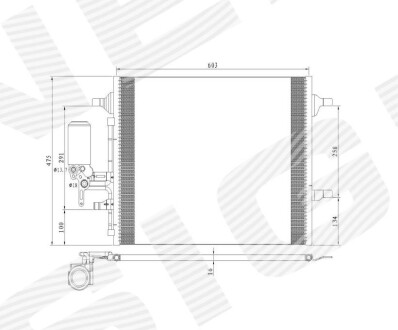 Фото автозапчастини радіатор кондиціонера EDA\\\Cooling VOLVO S60/V60 (Y20), 04.10 - 05.13 (31305212) SIGNEDA RC940159