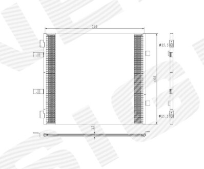 Фото автозапчасти радиатор кондиционера EDA\\\Cooling NISSAN PRIMASTAR, 07 - 16 (4419021) SIGNEDA RC940201