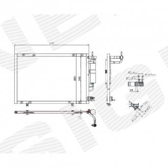 Фото автозапчастини радіатор кондиціонера EDA\\\Cooling FORD FIESTA, 10.08 - 12.12 (BE8Z 19712 A) SIGNEDA RC940277 (фото 1)