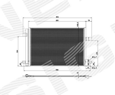 Фото автозапчасти радиатор кондиционера 2.0TDI, 2.0TFSI, EDA\\\Cooling VW TRANSPORTER T6, 15 - (7E0820411F) SIGNEDA RC940732