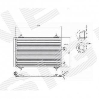Фото автозапчасти радиатор кондиционера CITROEN XSARA (N0/N1/N2), 07.97 - 08.00 (96367224) SIGNEDA RC94534