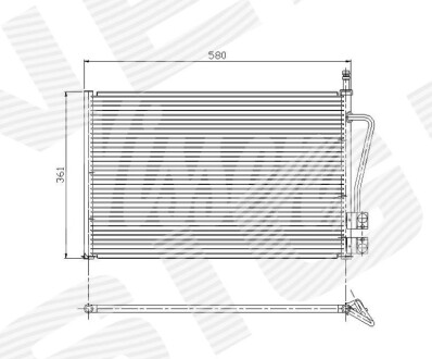 Фото автозапчастини радіатор кондиціонера | ford fiesta vi (jhs), 01.02 - 09.05 SIGNEDA RC94587
