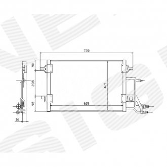 Фото автозапчасти радиатор кондиционера AUDI A6 (C4), 94 - 97 (4B0260403) SIGNEDA RC94593