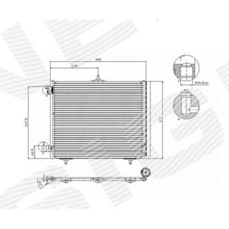 Фото автозапчасти радиатор кондиционера EDA\\\Cooling CITROEN C2 (JM), 01.03 - 05.08 (9635759480) SIGNEDA RC94595 (фото 1)