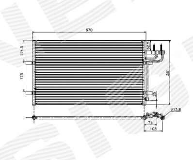 Фото автозапчасти радиатор кондиционера EU, EDA\\\Cooling FORD C-MAX, 07 - 10 (1335552) SIGNEDA RC94663