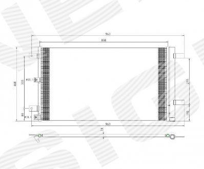 Фото автозапчастини радіатор кондиціонера 2.7L, 3.5L, 5.0L, EDA\\\Cooling FORD F-150, 15 - 17 (FL3Z-19712A) SIGNEDA RCFD39168A