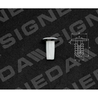 Фото автозапчастини пластмасові кріплення a - 12mm, b - 18mm, c - 6/8mm, d - 2mm (91626SH3003) SIGNEDA T164510 (фото 1)
