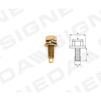 Фото автозапчастини пластмасові кріплення a - 13mm, b - 16mm, c - 6mm, d - 10mm SIGNEDA T217710