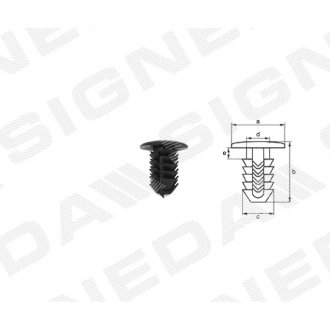 Фото автозапчастини пластмасові кріплення | plastic clips SIGNEDA T227810