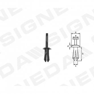 Фото автозапчастини пластмасові кріплення | plastic clips SIGNEDA T39810