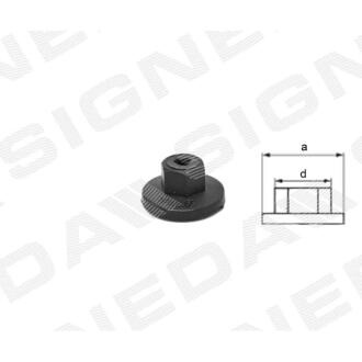 Фото автозапчастини пластмасові кріплення a - 20mm, d - 10mm, Ø - 4mm (8E0825265C) SIGNEDA T48010