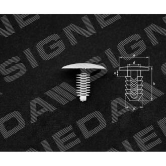 Фото автозапчастини пластмасові кріплення a - 24mm, b - 21mm, c - 7mm, d - 3mm, e - 3mm SIGNEDA T483C10