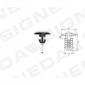 Фото автозапчасти пластмассовые держатели SIGNEDA T59010