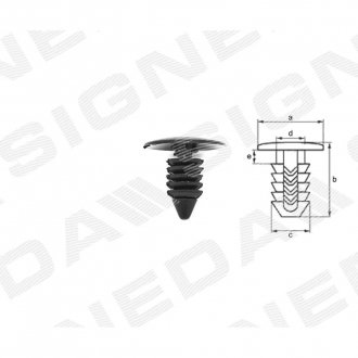 Фото автозапчастини пластмасові кріплення | chrysler pt cruiser (pt_), 06.00 - 11.05 SIGNEDA T65310