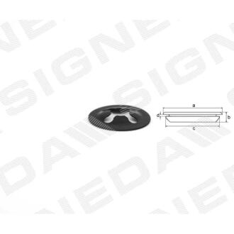 Фото автозапчастини пластмасові кріплення a - 15mm, b - 2mm, Ø - 4mm SIGNEDA T78610