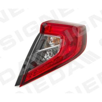 Фото автозапчасти задний фонарь TYC, SDN, зовнішній, Led, SAE (USA TYPE) HONDA CIVIC (USA), 16 - (33500-TBA-A01) SIGNEDA ZHD19107R (фото 1)