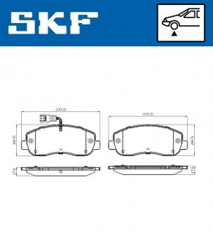 Колодки гальмівні дискові (комплект 4 шт) SKF VKBP 80011 E