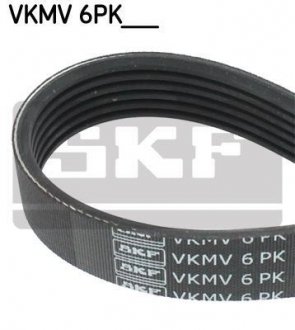 Поликлиновий ремінь (6PK1253) VOLVO 850, C70 I, S70, S90, V70 I, V90 2.0-2.9 06.91-10.05 SKF VKMV 6PK1253 (фото 1)