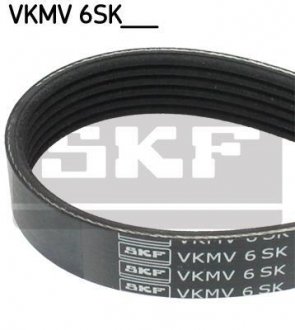 Поликлиновый ремень (6PK1024) FORD FIESTA VI 1.25 06.08- SKF VKMV 6SK1024