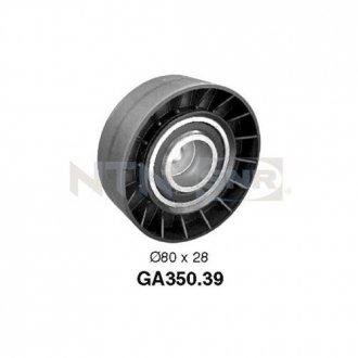 Ролик генератора BMW 5 (E34/E39)/7 (E32/E38)/8 (E31) 3.0/4.4 86-04 (паразитный) (80х28) SNR NTN GA350.39 (фото 1)