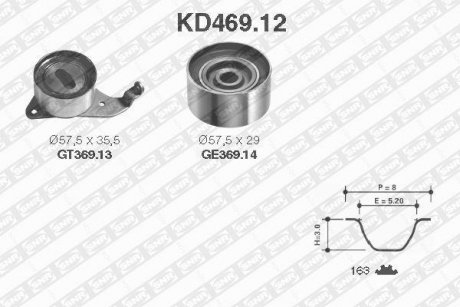 Фото автозапчасти комплект ремня грм SNR NTN KD469.12