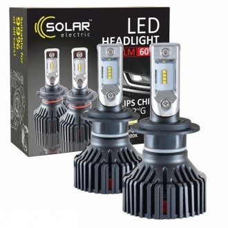 Светодиодные лампы H7 Led 12/24V 6000K 8000Lm 60W Philips ZES SOLAR 8307