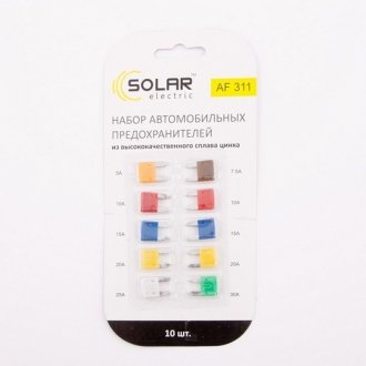 Фото автозапчасти предохранители блистер мини SOLAR AF311