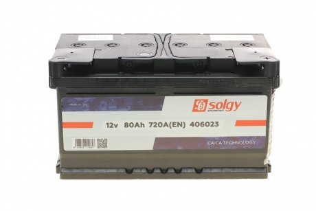 Аккумуляторная батарея 80Ah/720A (315x175x175/+R) SOLGY 406023 (фото 1)