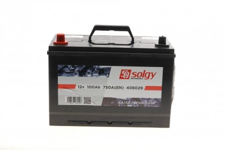 Аккумуляторная батарея 100Ah/750A (303x175x227/+L/B01) (Азия) SOLGY 406029 (фото 1)