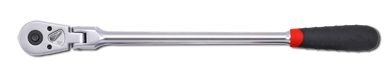 Ручка с храповым механизмом, 1/2 дюйма (12,5 мм), количество зубцов: 45, длина: 440 мм, профиль: квадратный, тип: реверсивный, головка поворачивается на 180°, сломанная, для бит, для торцевых головок, для удлинителей ручка: пластик SONIC 711013440 (фото 1)